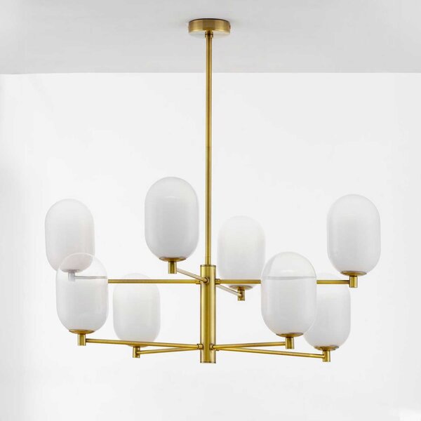 Nova Luce Balor G9 skleněný závěsný lustr 100cm