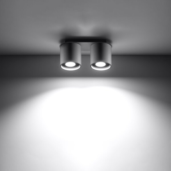 Sollux Lighting Stropní svítidlo ORBIS 2 šedé