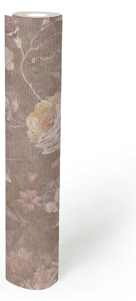 A.S. Création | Vliesová tapeta na zeď Natural Living 38636-3 | 0,53 x 10,05 m | vícebarevná, fialová, béžová