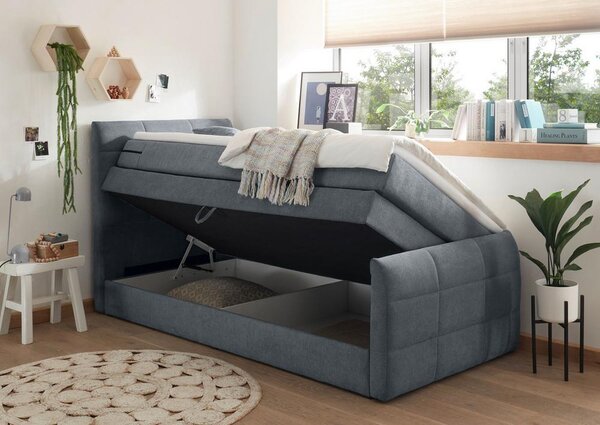 Boxspring postel KUBA 100x200 cm antracit