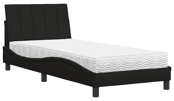Postel s matrací Hanko černá 80 x 200 cm textil 3310491