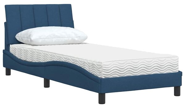 Postel s matrací Hanko modrá 90 x 190 cm textil 3310502