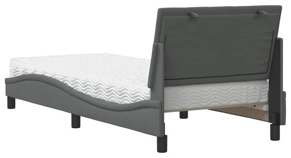 Postel s matrací Hanko tmavě šedá 80 x 200 cm textil 3310490