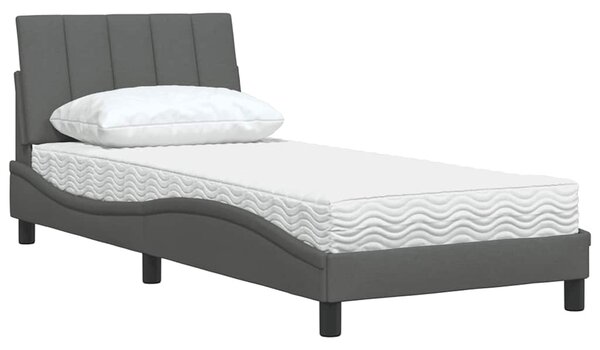 Postel s matrací Hanko tmavě šedá 80 x 200 cm textil 3310490