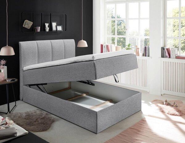 Boxspring postel GRANADA šedá 120x200 cm
