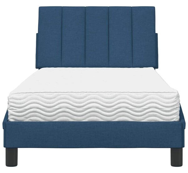 Postel s matrací Hanko modrá 90 x 190 cm textil 3310502