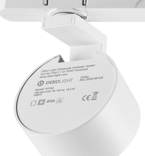 Deko-Light 3-fázové bodové svítidlo Ceres 90, 19 W, 3000 K, bílá 707284