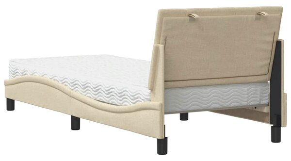 Postel s matrací Hanko krémová 80 x 200 cm textil 3310494