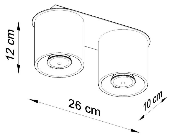 Sollux Lighting Stropní svítidlo ORBIS 2 šedé