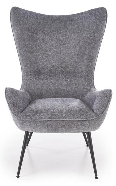 HALMAR Designové křeslo ušák JUKON šedé