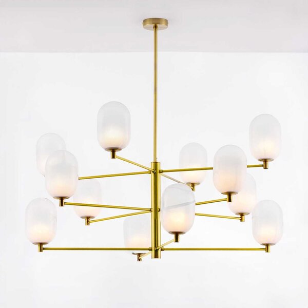 Nova Luce Balor G9 skleněný závěsný lustr 100cm