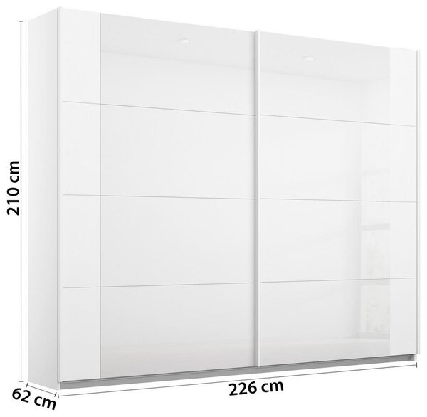 Skříň s posouvacími dveřmi alpská bílá 226cm