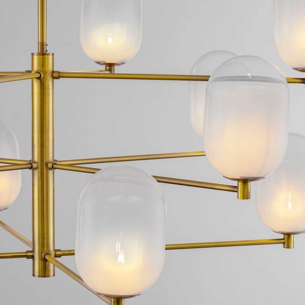 Nova Luce Balor G9 skleněný závěsný lustr 100cm