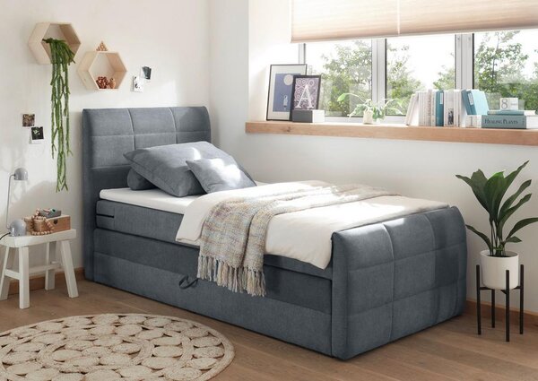 Boxspring postel KUBA 100x200 cm antracit