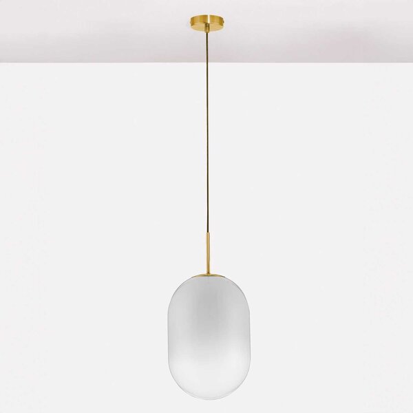 Nova Luce Chrysi E14 skleněné závěsné svítidlo zlaté 180mm