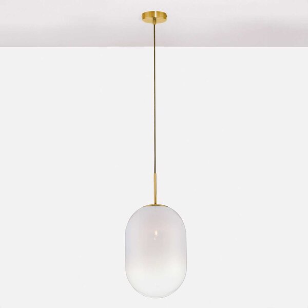 Nova Luce Chrysi E14 skleněné závěsné svítidlo zlaté 180mm