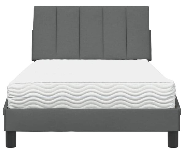 Postel s matrací Hanko tmavě šedá 100 x 200 cm textil 3310511