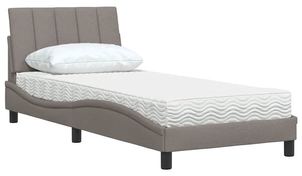 Postel s matrací Hanko taupe 90 x 200 cm textil 3310507