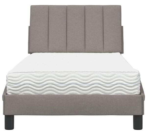 Postel s matrací Hanko taupe 90 x 200 cm textil 3310507