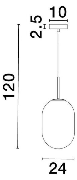 Nova Luce Chrysi E14 skleněné závěsné svítidlo zlaté 180mm