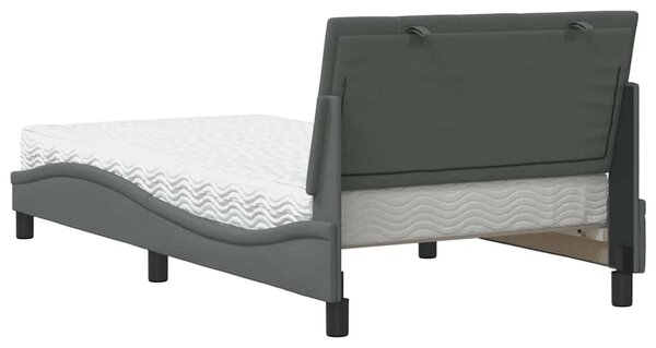 Postel s matrací Hanko tmavě šedá 100 x 200 cm textil 3310511