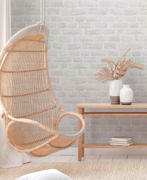 A.S. Création | Vliesová tapeta na zeď Natural Living 38637-2 | 0,53 x 10,05 m | bílá, šedá