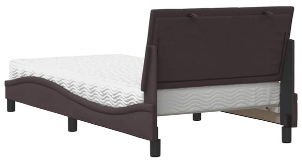 Postel s matrací Hanko tmavě hnědá 100 x 200 cm textil 3310513