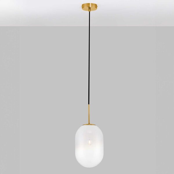 Nova Luce Chrysi E14 skleněné závěsné svítidlo zlaté 180mm