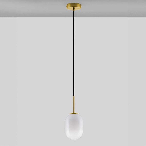 Nova Luce Chrysi E14 skleněné závěsné svítidlo zlaté 180mm