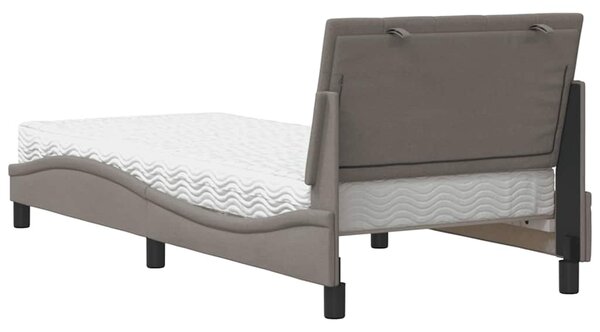 Postel s matrací Hanko taupe 90 x 200 cm textil 3310507