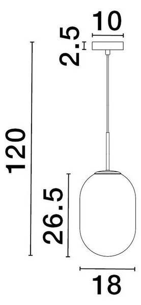 Nova Luce Chrysi E14 skleněné závěsné svítidlo zlaté 180mm