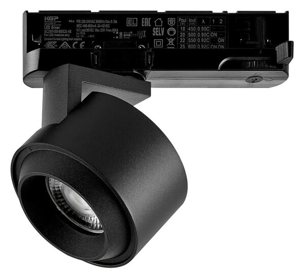 Deko-Light 3-fázové bodové svítidlo Ceres 90, 19 W, 4000 K, černá 707287