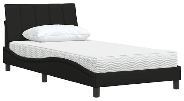 Postel s matrací Hanko černá 100 x 200 cm textil 3310512