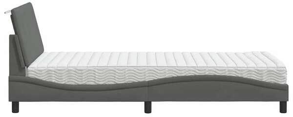 Postel s matrací Hanko tmavě šedá 100 x 200 cm textil 3310511