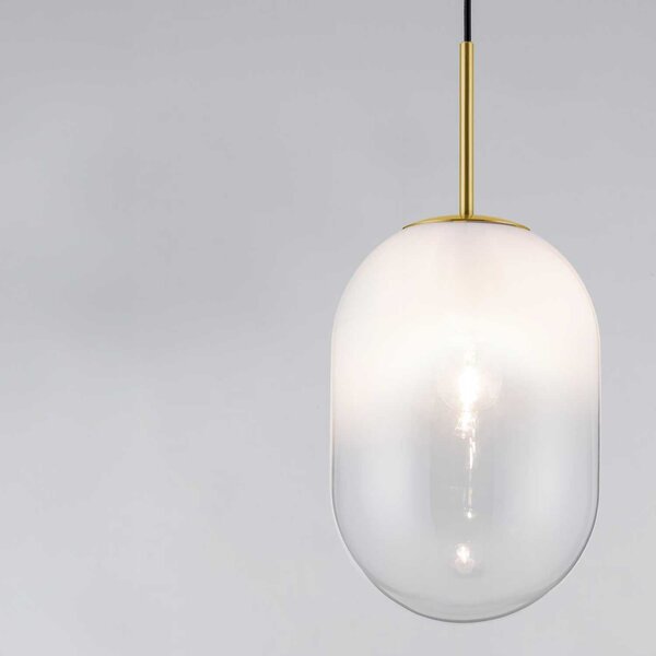 Nova Luce Chrysi E14 skleněné závěsné svítidlo zlaté 180mm