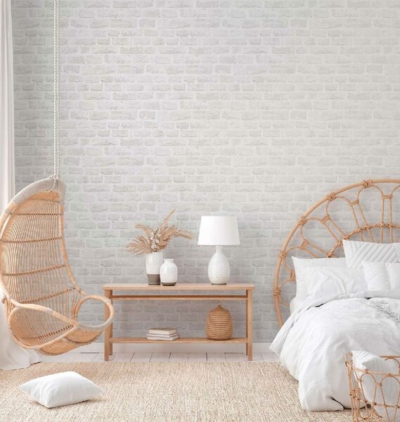 A.S. Création | Vliesová tapeta na zeď Natural Living 38637-2 | 0,53 x 10,05 m | bílá, šedá