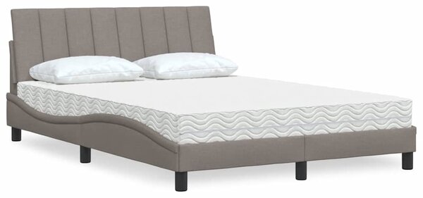 Postel s matrací Hanko taupe 120 x 200 cm textil 3310521