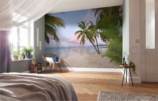 Vliesové fototapety, rozměr 368 cm x 248 cm, svítání na pláži, Komar XXL4-528