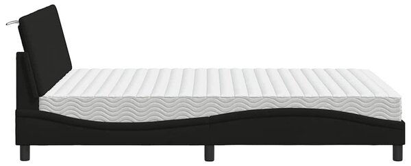 Postel s matrací Hanko černá 120 x 200 cm textil 3310519