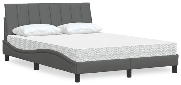 Postel s matrací Hanko tmavě šedá 120 x 200 cm textil 3310518