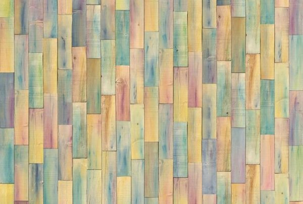 Vliesové fototapety, rozměr 368 cm x 248 cm, dřevěné barevné obložení, Komar XXL4-028