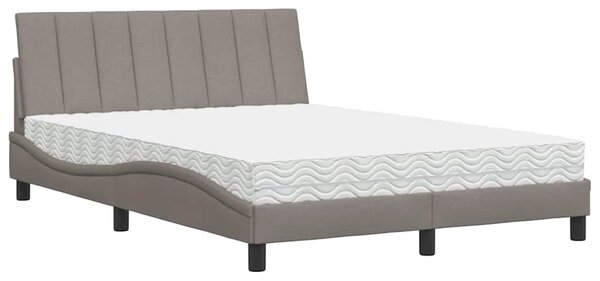 Postel s matrací Hanko taupe 120 x 200 cm textil 3310521