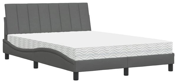 Postel s matrací Hanko tmavě šedá 120 x 200 cm textil 3310518