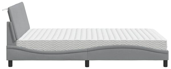 Postel s matrací Hanko světle šedá 120 x 200 cm textil 3310517