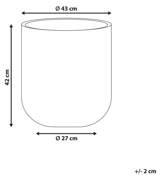 Květináč YUHUA 43 cm Světle béžová