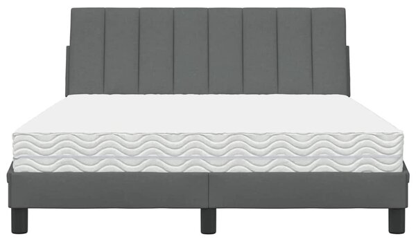 Postel s matrací Hanko tmavě šedá 120 x 200 cm textil 3310518