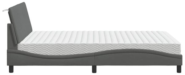 Postel s matrací Hanko tmavě šedá 120 x 200 cm textil 3310518