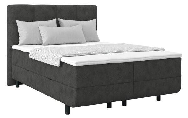 Čalouněná postel LONDON 140/200 cm, tmavě šedá