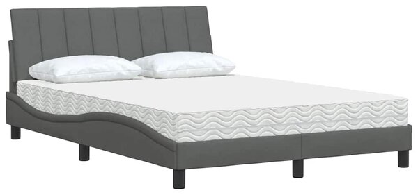 Postel s matrací Hanko tmavě šedá 120 x 200 cm textil 3310518