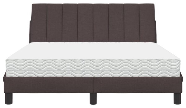 Postel s matrací Hanko tmavě hnědá 120 x 200 cm textil 3310520